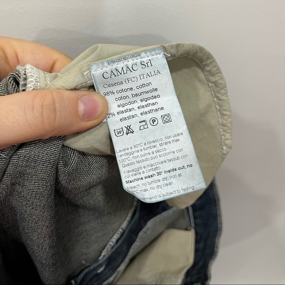 Duo Duo Piastrina Straight Leg Denim Distressed Jeans Size 14 Made In Italy - Picture 6 of 7